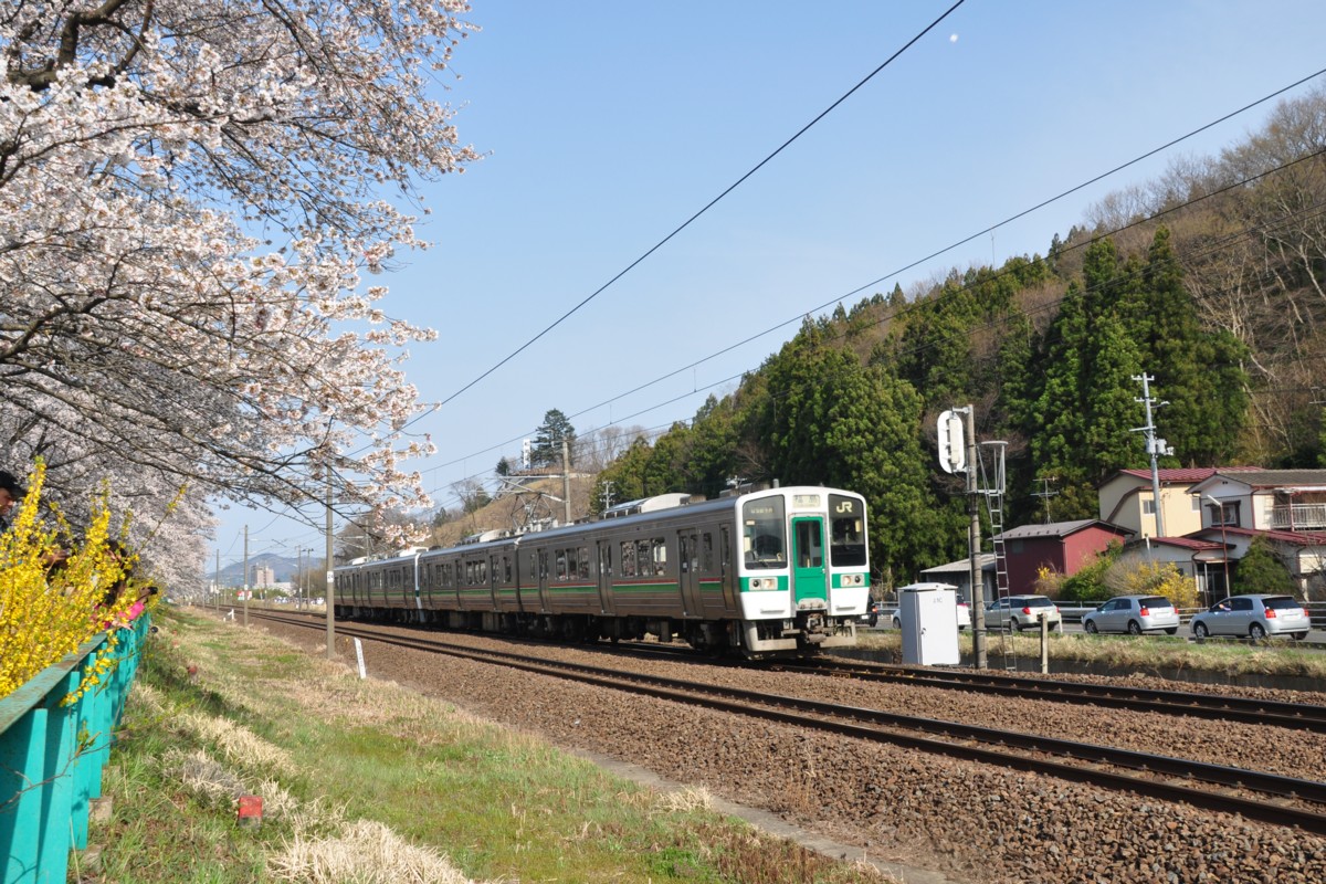 撮影・東北本線・桜・船岡