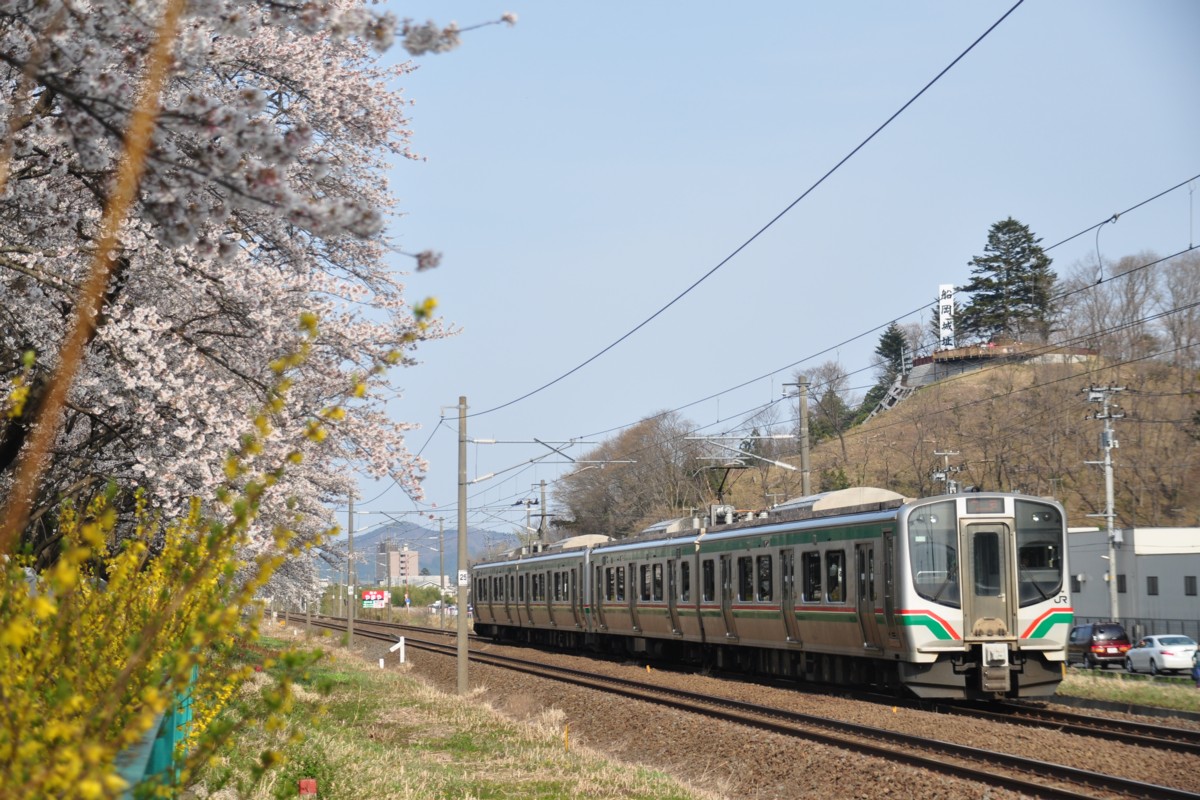 撮影・東北本線・桜・船岡
