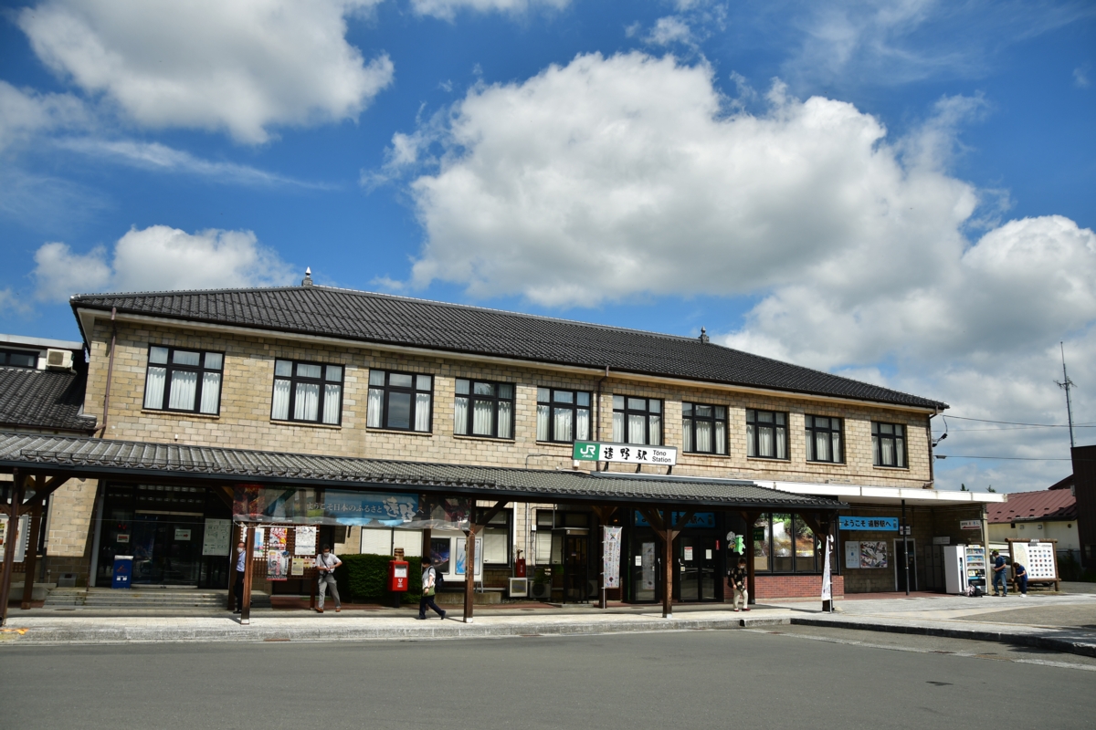 鉄道写真・秋・撮影地：釜石線・遠野駅