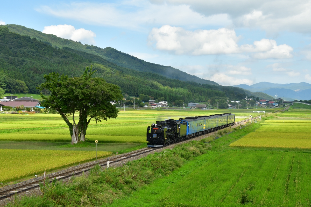 鉄道写真・秋・撮影地：釜石線・綾織－遠野