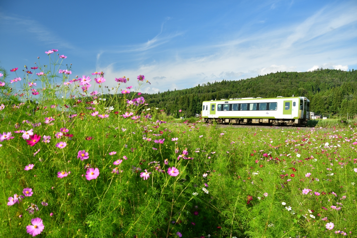鉄道写真・秋・撮影地：釜石線・土沢－晴山