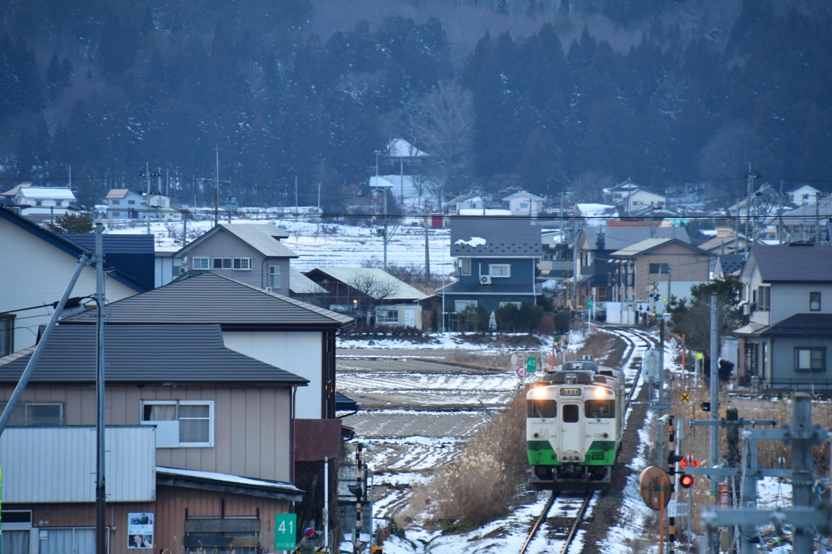 撮影・鉄道写真・冬・雪・只見線・会津坂下