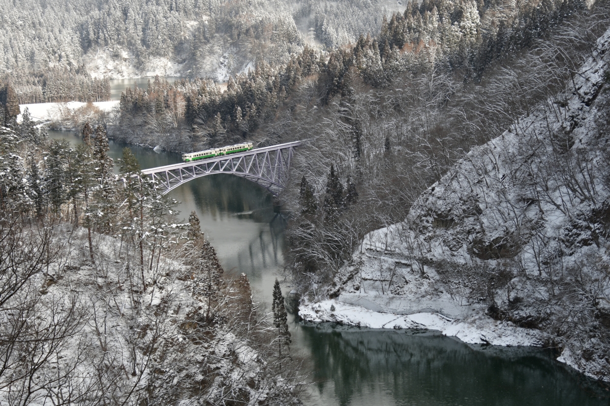 撮影・鉄道写真・冬・雪・只見線・会津桧原－会津西方