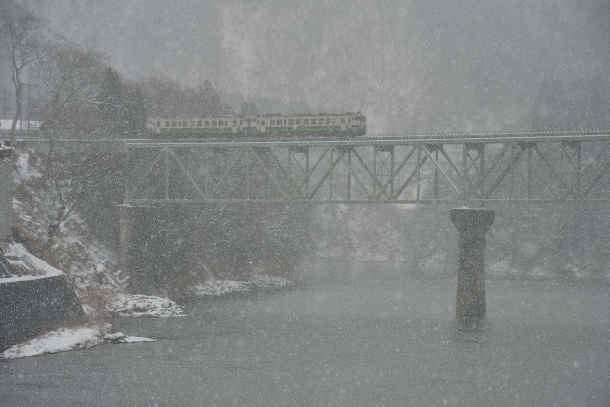 撮影・鉄道写真・冬・雪・只見線・会津西方－会津宮下