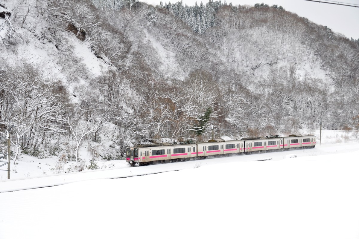 撮影・雪・奥羽本線・大釈迦－鶴ヶ坂