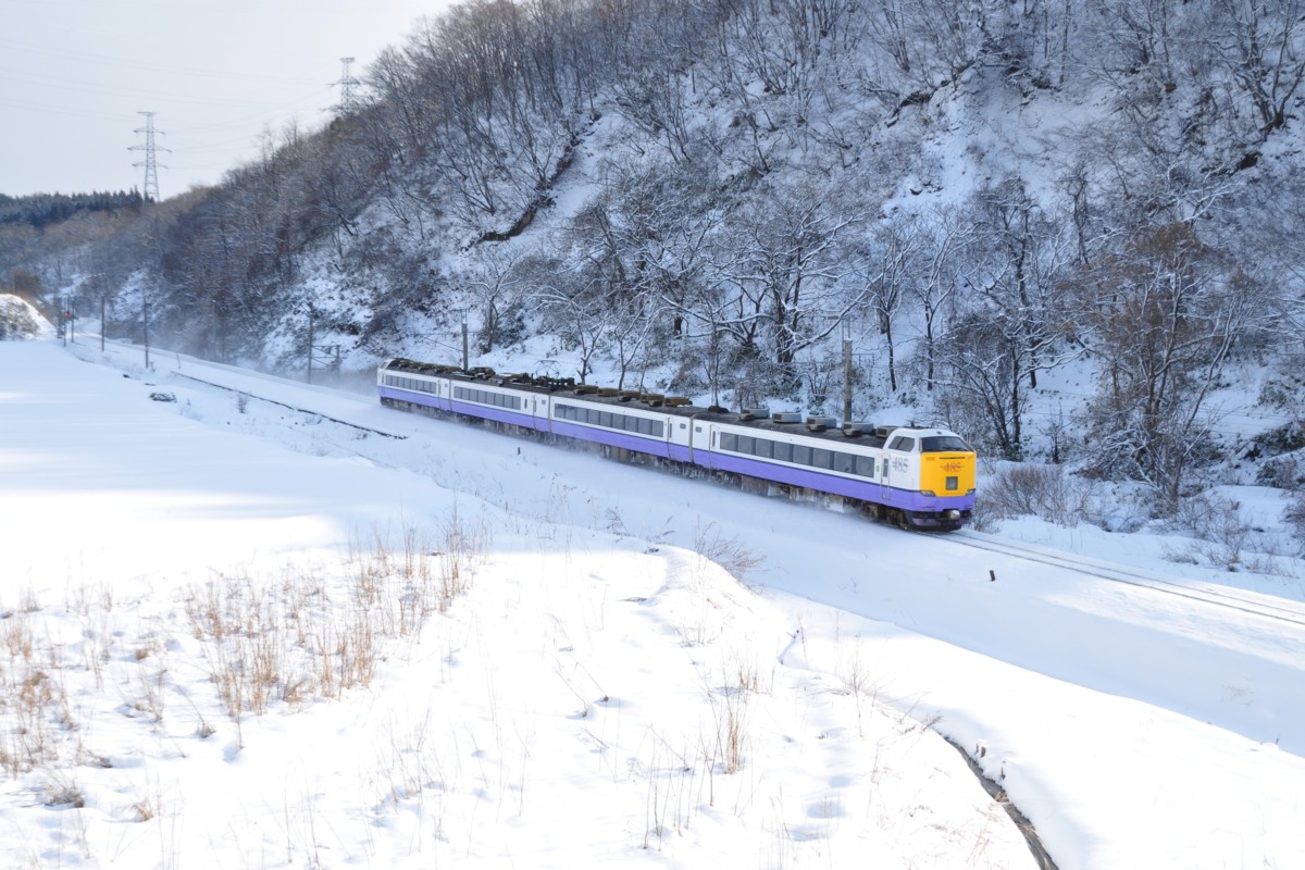 撮影・雪・奥羽本線・大釈迦－鶴ヶ坂