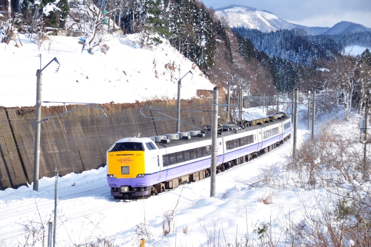 撮影・雪・奥羽本線・碇ヶ関－長峰