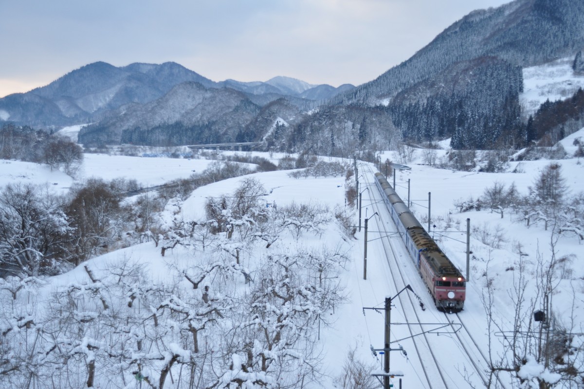 撮影・雪・奥羽本線・碇ヶ関－長峰