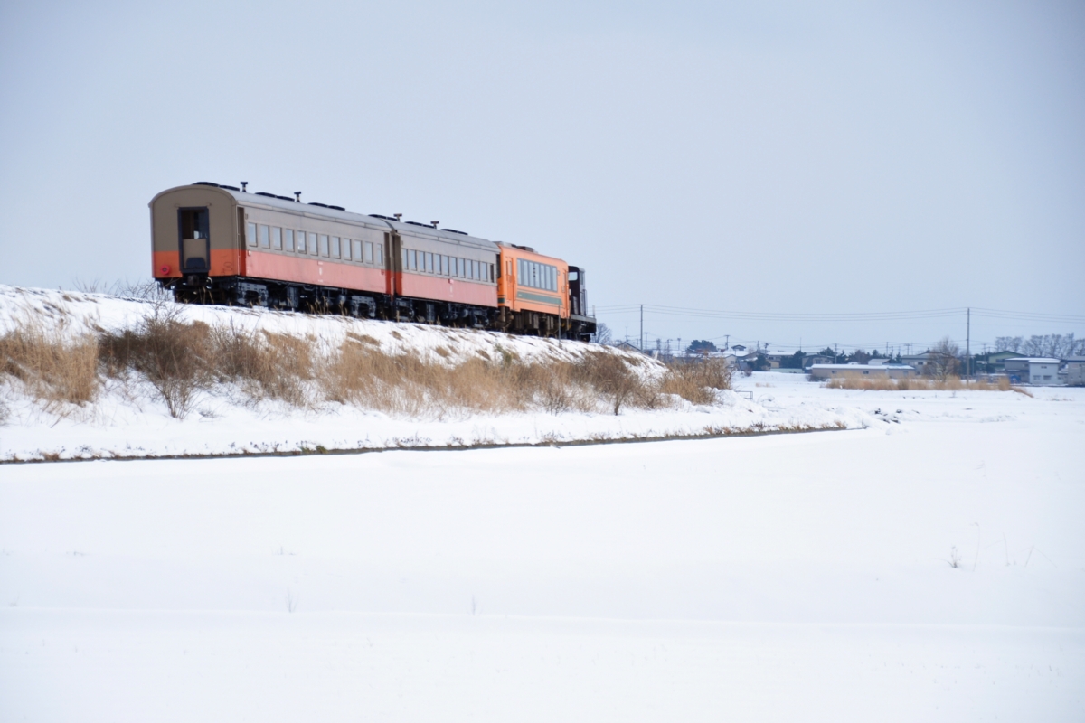 撮影・雪・津軽鉄道・嘉瀬－金木