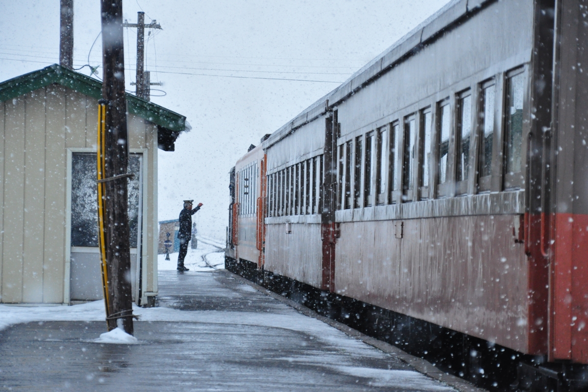 撮影・雪・津軽鉄道・金木