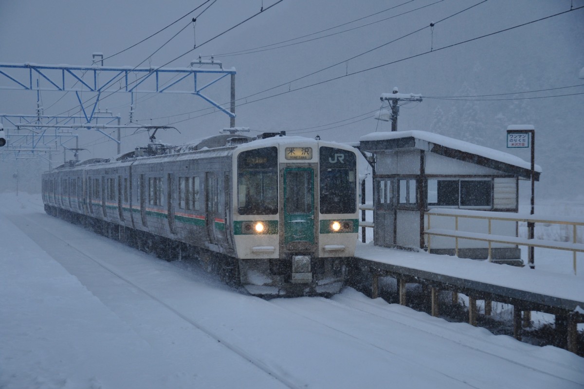 撮影・雪・山形線・羽前中山