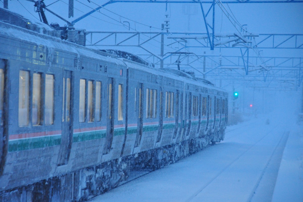 撮影・雪・山形線・蔵王