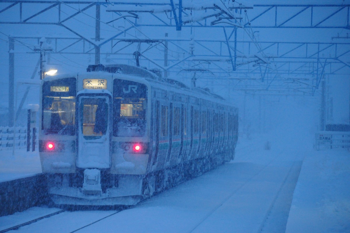 撮影・雪・山形線・蔵王