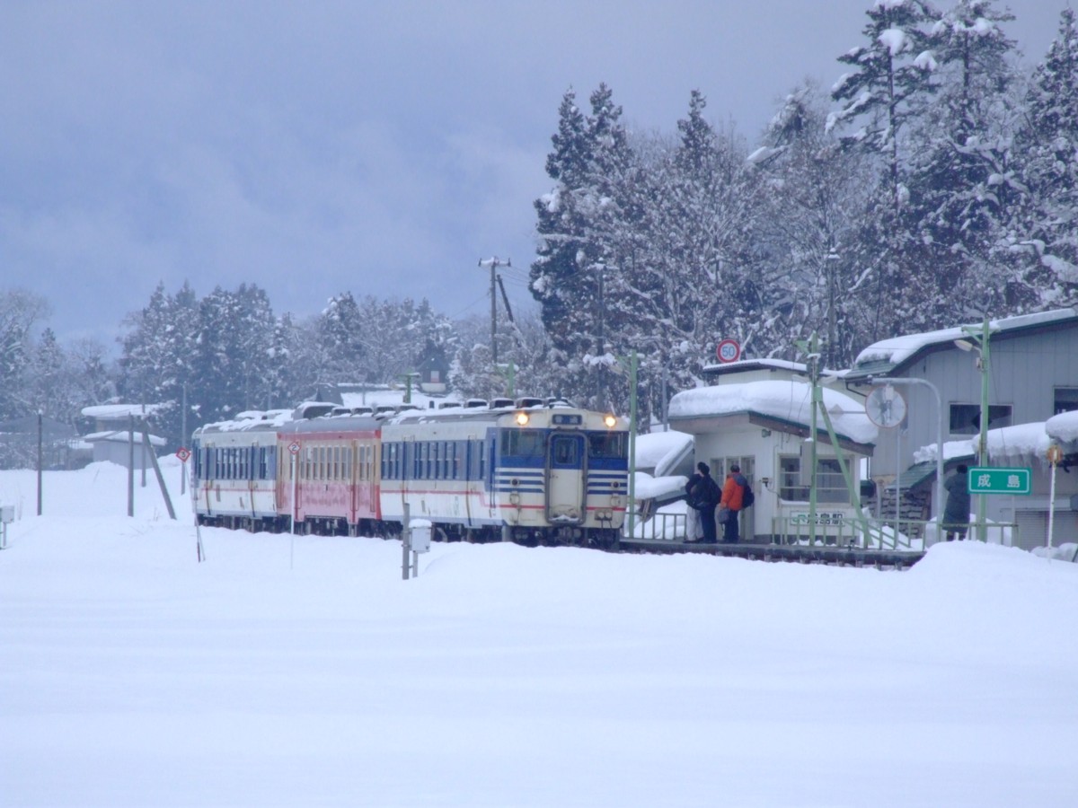 撮影・雪・米坂線・成島