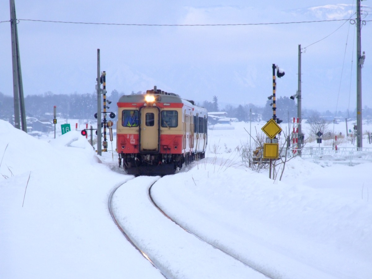 撮影・雪・米坂線・成島