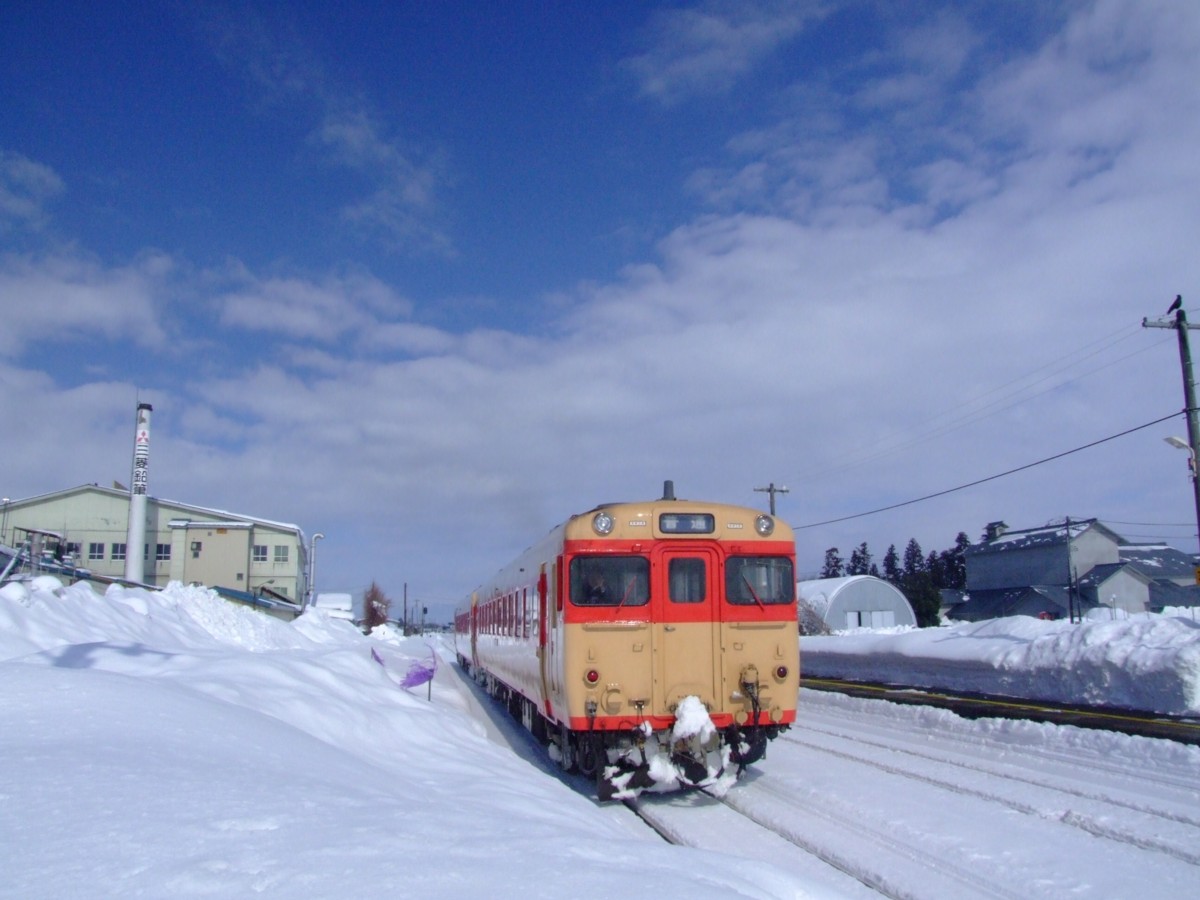 撮影・雪・米坂線・羽前小松