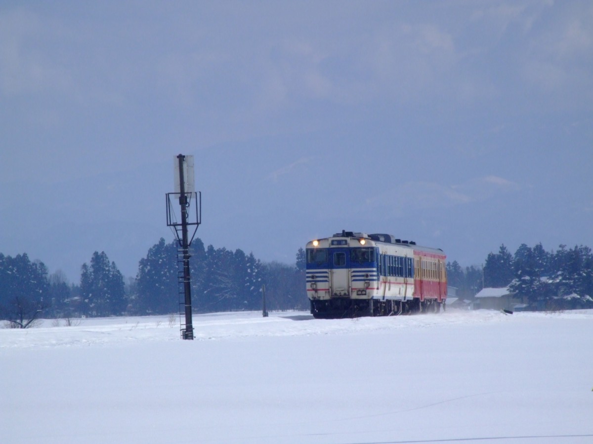 撮影・雪・米坂線・中郡－羽前小松