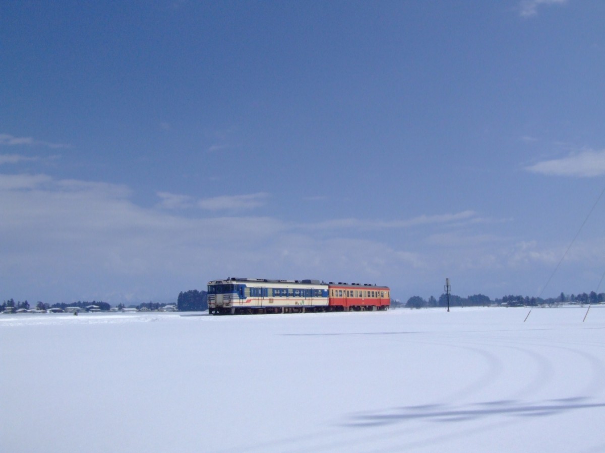 撮影・雪・米坂線・中郡－羽前小松