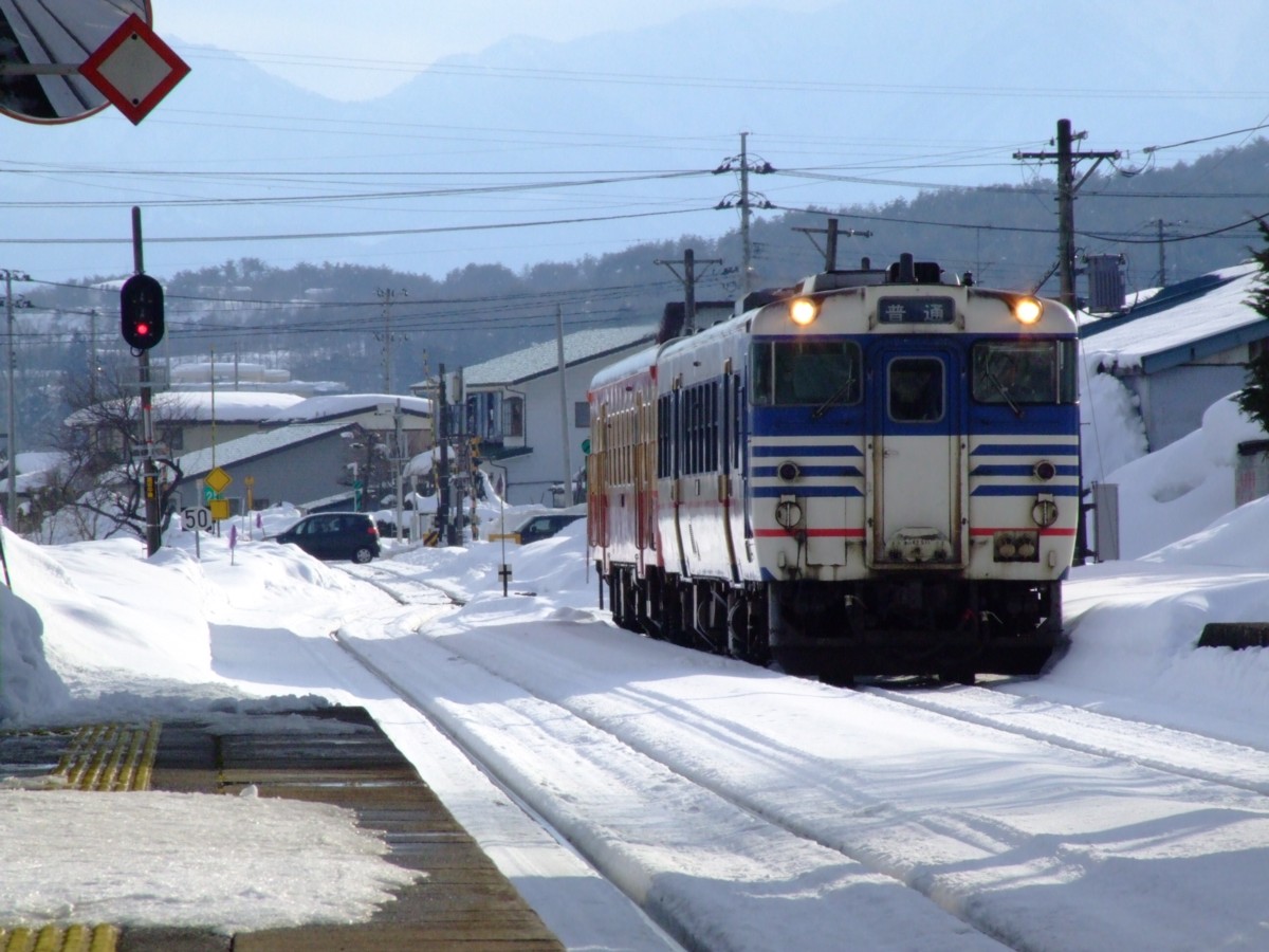 撮影・雪・米坂線・羽前小松