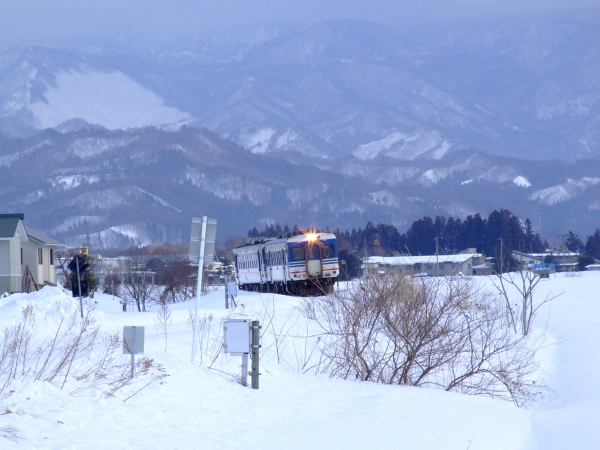撮影・雪・米坂線・南米沢－西米沢