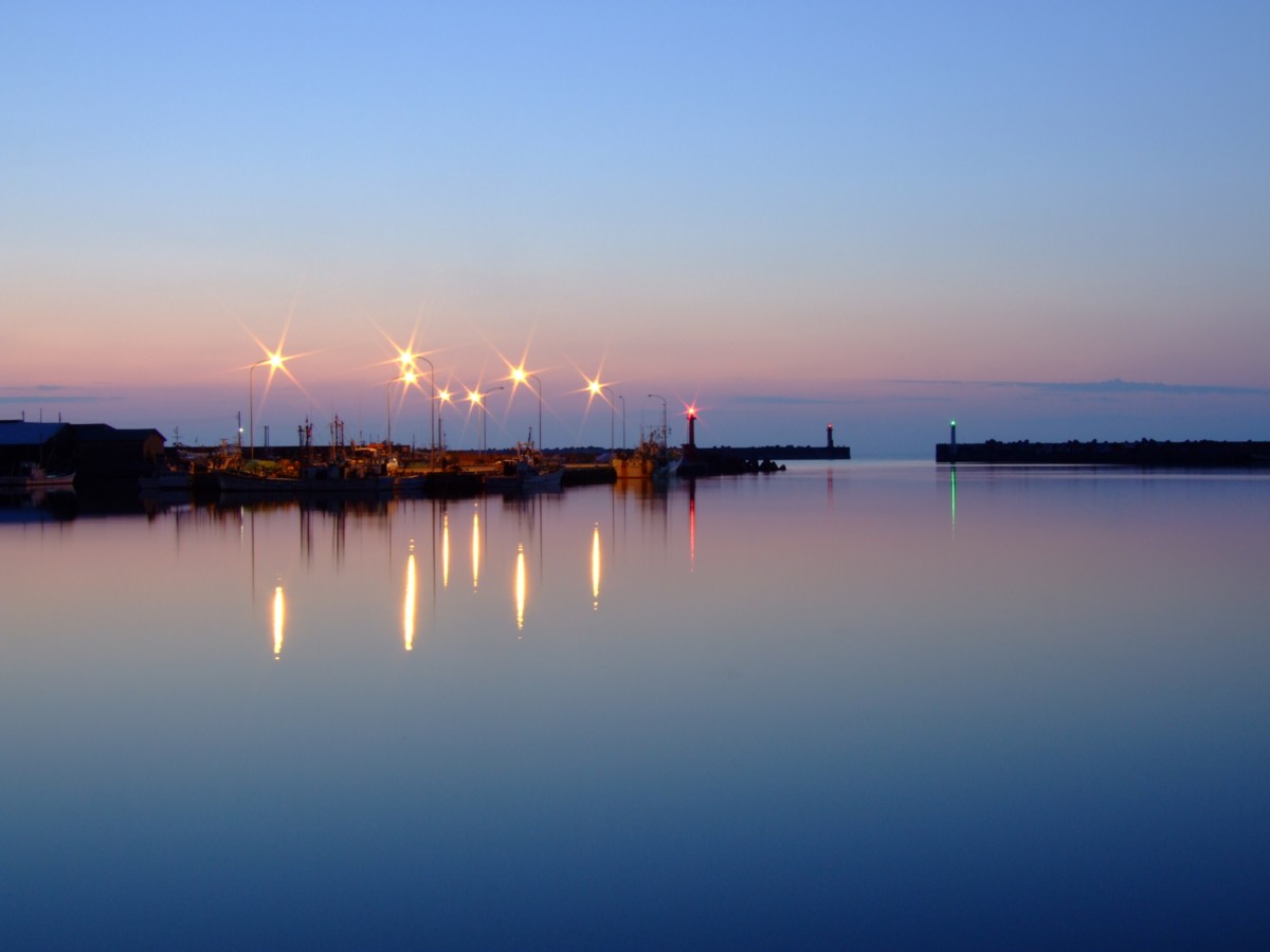撮影・夜景・深浦漁港
