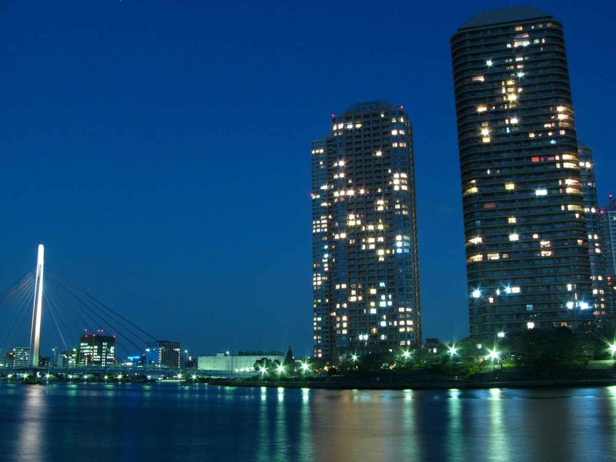 撮影・夜景・大川端リバーシティ