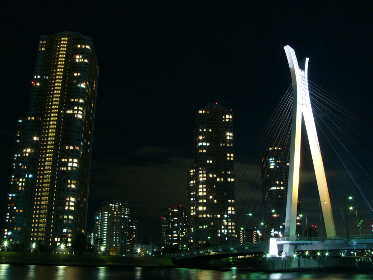 撮影・夜景・大川端リバーシティ