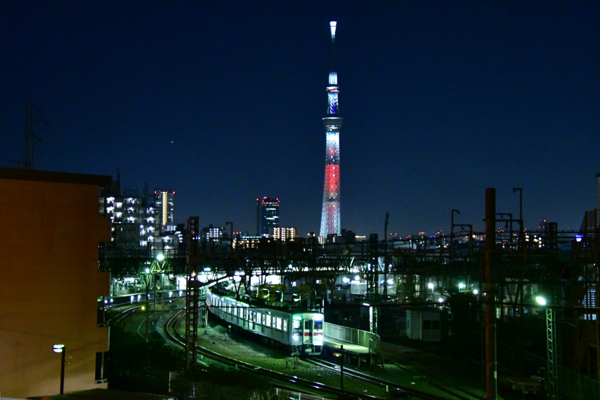撮影・夜景・東京スカイツリー・鐘ヶ淵