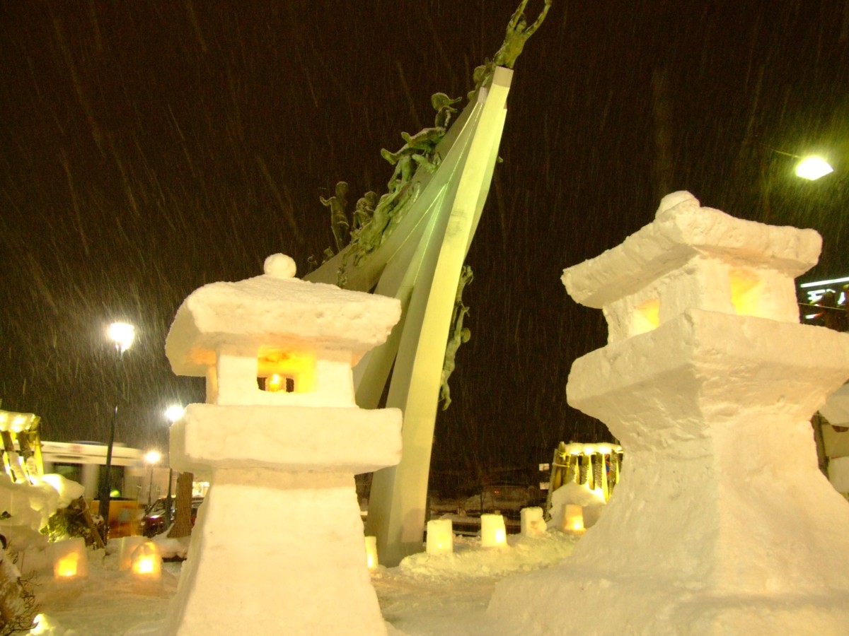 撮影・夜景・米沢上杉雪灯籠祭り