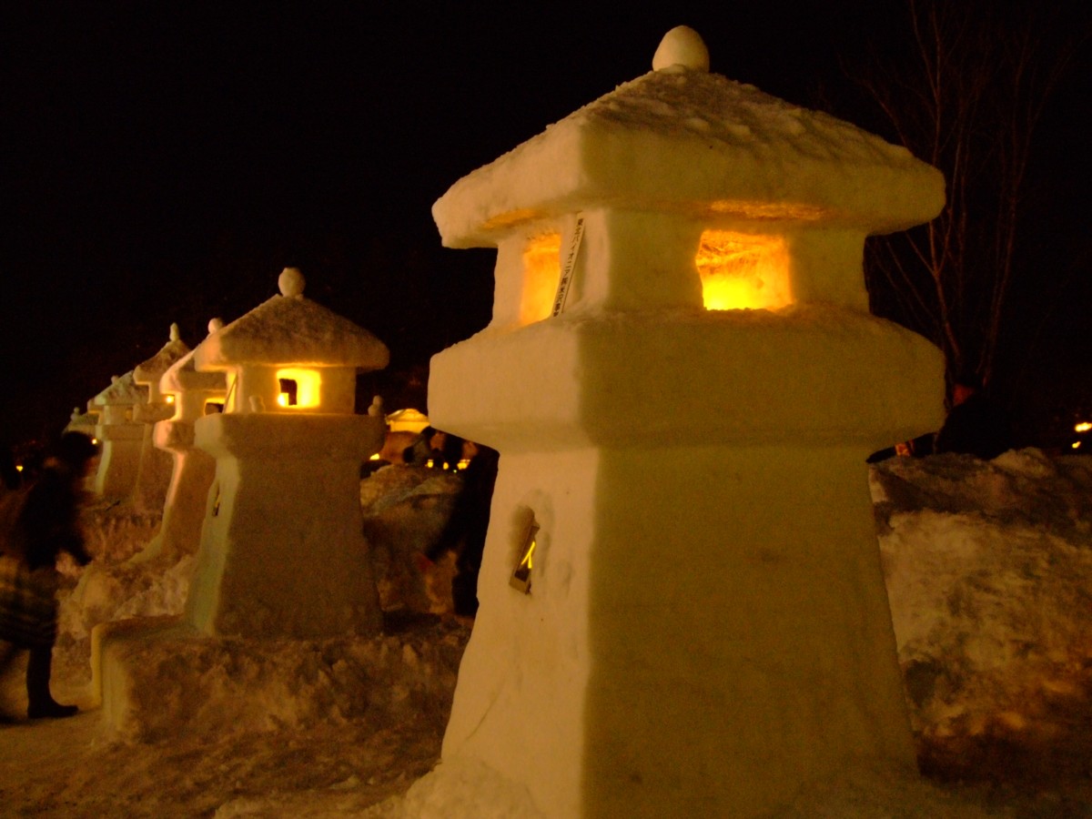 撮影・夜景・米沢上杉雪灯籠祭り